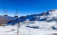 The Valle Nevado, ski center located in the Andes - Santiago Chile.